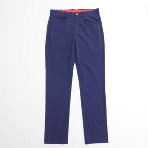 Redvanly Mens Kent Pull-On Trouser  Golf Pants Blue Performance Stretch Small